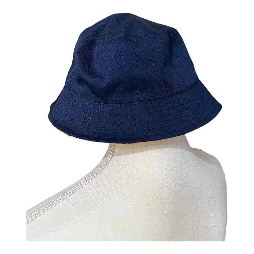 Naruto Kids Reversible Bucket Hat Blue Orange Anime All Over Print OSFA Youth Sz